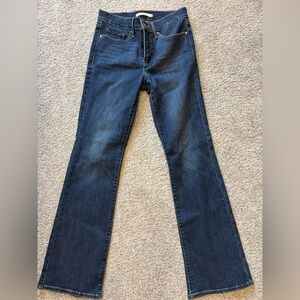 Levi High-Rise Dark Blue Flare Jeans for Women